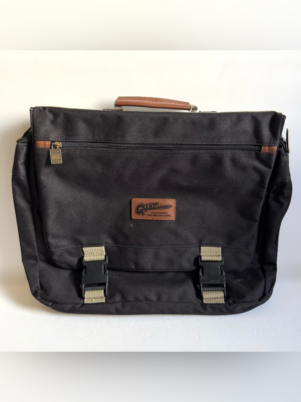 Vtg GREAT Gang Resistance Leeds Northwest Canvas Laptop Messenger Bag Briefcase